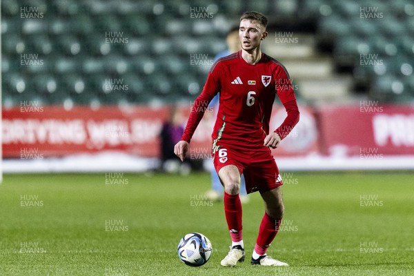 220324 - Wales U21 v Lithuania U21 - 2025 UEFA Euro U21 Championship qualifier - Matthew Baker of Wales in action