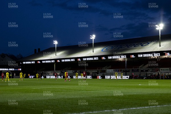 220324 - Wales U21 v Lithuania U21 - 2025 UEFA Euro U21 Championship qualifier - General View of Rodney Parade during the first half