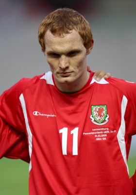 31.03.09 - Wales U21v Luxembourg U21, UEFA Under 21 Championship 2011, Llanelli -  Wales' Shaun MacDonald  