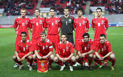 31.03.09 - Wales U21v Luxembourg U21, UEFA Under 21 Championship 2011, Llanelli -  Wales U21 team 