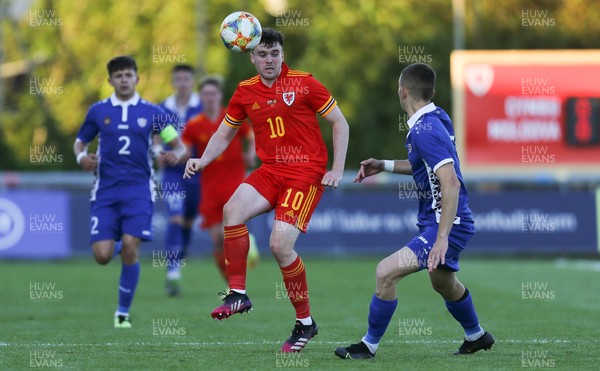040621 - Wales U21 v Moldova U21, UEFA U21 EURO 2023 Qualifying Match - Sion Spence of Wales plays the ball forward