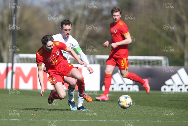 260321 - Wales U21 v Republic of Ireland U21 - International Friendly - Joe Adams is fouled