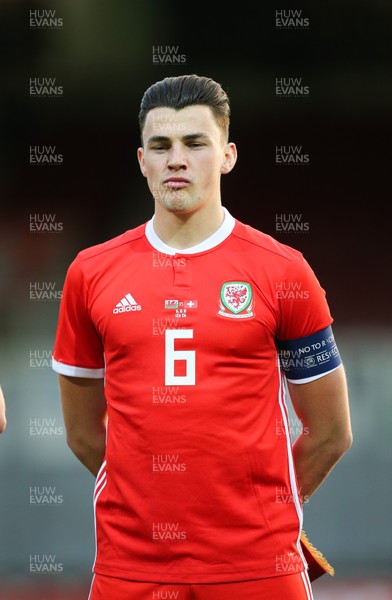 161018 - Wales U21 v Switzerland U21, European U21 Championship 2019 Qualifier - Regan Poole of Wales