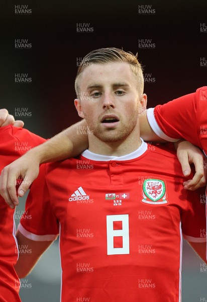 161018 - Wales U21 v Switzerland U21, European U21 Championship 2019 Qualifier -  Joseff Morrell of Wales