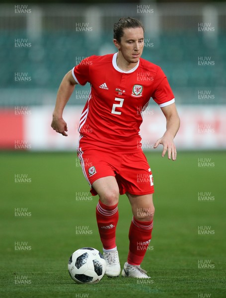 161018 - Wales U21 v Switzerland U21, European U21 Championship 2019 Qualifier -  Aaron Lewis of Wales