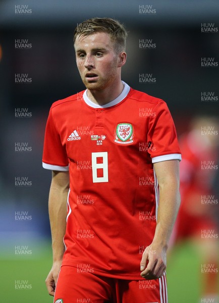 161018 - Wales U21 v Switzerland U21, European U21 Championship 2019 Qualifier -  Joseff Morrell of Wales