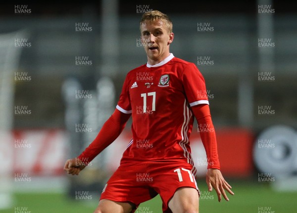 161018 - Wales U21 v Switzerland U21, European U21 Championship 2019 Qualifier -  Connor Evans of Wales