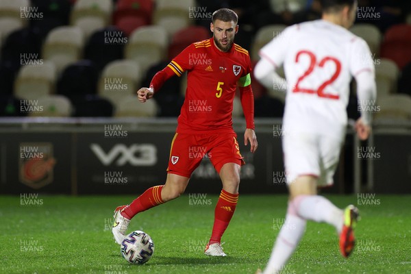 161121 - Wales U21 v Switzerland U21, European U21 Championship 2023 Qualifying Round - Brandon Cooper of Wales