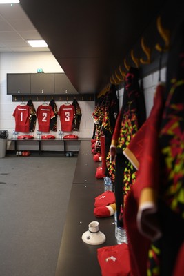 100526 - Wales U21 Women v Ireland U21 Women - Six Nations Women's U21 Series - A general view of the dressing room ahead of the match
