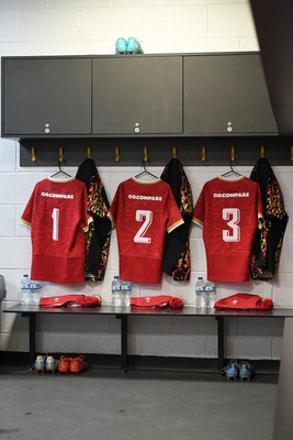 100526 - Wales U21 Women v Ireland U21 Women - Six Nations Women's U21 Series - A general view of the dressing room ahead of the match