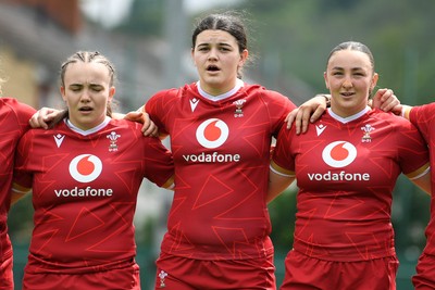 100526 - Wales U21 Women v Ireland U21 Women - Six Nations Women's U21 Series - Wales anthem