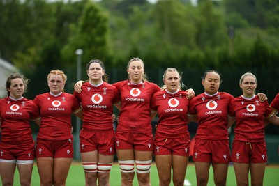 100526 - Wales U21 Women v Ireland U21 Women - Six Nations Women's U21 Series - Wales anthem