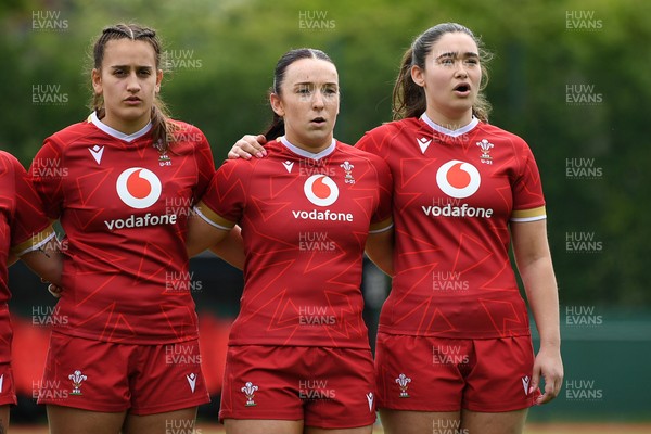 100526 - Wales U21 Women v Ireland U21 Women - Six Nations Women's U21 Series - Wales anthem