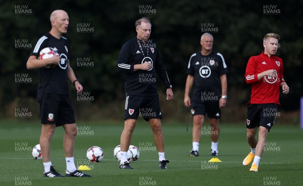 310820 - Wales U21s Football Training - Wales U21s Manager Paul Bodin