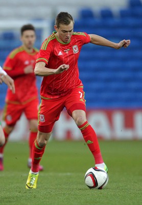 310315 -Wales U21s v Bulgaria U21s - UEFA U21 Championship Qualifier - Ryan Hedges of Wales