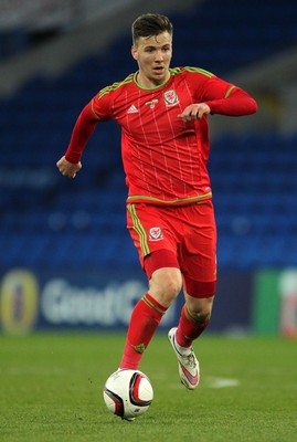310315 -Wales U21s v Bulgaria U21s - UEFA U21 Championship Qualifier - Lee Evans of Wales