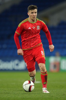 310315 -Wales U21s v Bulgaria U21s - UEFA U21 Championship Qualifier - Lee Evans of Wales