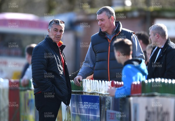 260317 - Wales Under 18 v England Under 18 - WRU head of rugby performance Geraint John and RFU head of international player development Dean Ryan