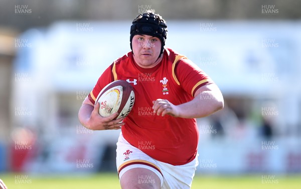 260317 - Wales Under 18 v England Under 18 - Ben Warren of Wales