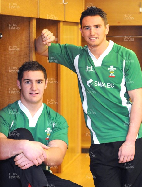 29.01.09 - Wales under 20 Rugby James Thomas and Kristian Phillips who have been named as Captain and vice Captain by head Coach Phil Davies in Wales' Under 20s Six Nations squad 