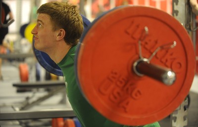 18.02.10 - Wales Under 20 Rugby Gym Training - Macauley Cook 