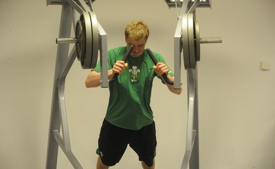 18.02.10 - Wales Under 20 Rugby Gym Training - Macauley Cook 