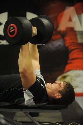 18.02.10 - Wales Under 20 Rugby Gym Training - Scott Williams 