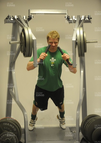 18.02.10 - Wales Under 20 Rugby Gym Training - Macauley Cook 