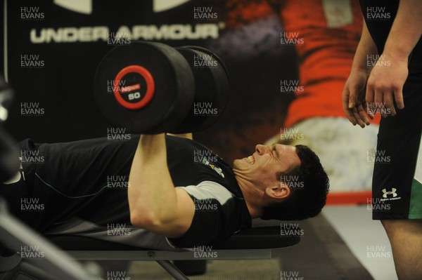 18.02.10 - Wales Under 20 Rugby Gym Training - Kristian Phillips 