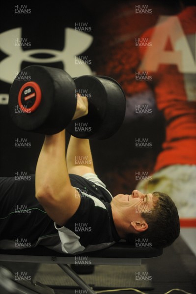 18.02.10 - Wales Under 20 Rugby Gym Training - Scott Williams 