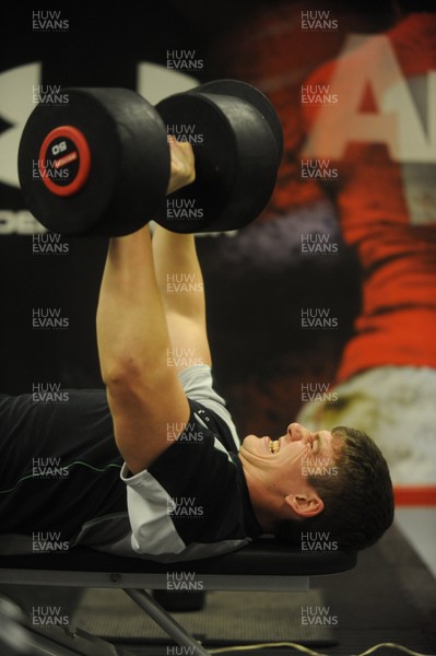 18.02.10 - Wales Under 20 Rugby Gym Training - Scott Williams 