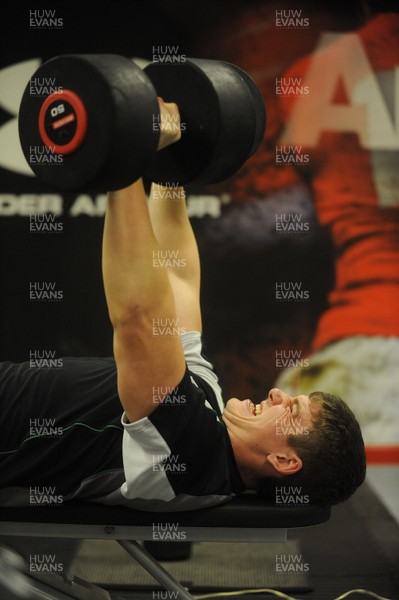 18.02.10 - Wales Under 20 Rugby Gym Training - Scott Williams 