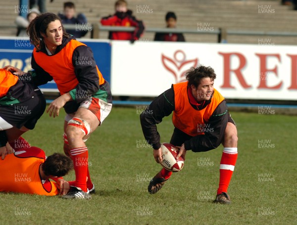 10.02.09 -Wales Under 20 training  Rhys Downes 