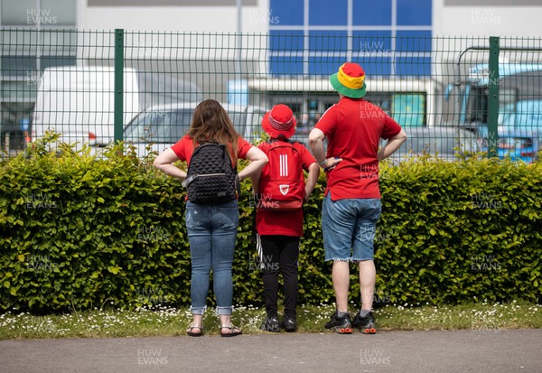 050621 - Wales v Albania - International Friendly - Wales fans outside the ground before kick off