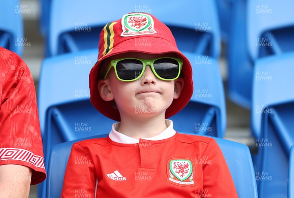 050621 - Wales v Albania - International Friendly - Wales fans inside the stadium with their masks and sunglasses on