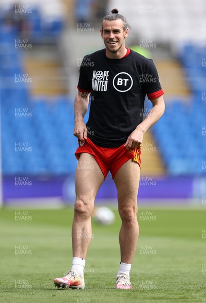 050621 - Wales v Albania - International Friendly - Gareth Bale of Wales during the warm up