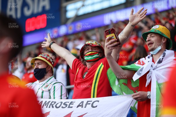 050621 - Wales v Albania - International Friendly - Wales fans enjoy being back at the stadium