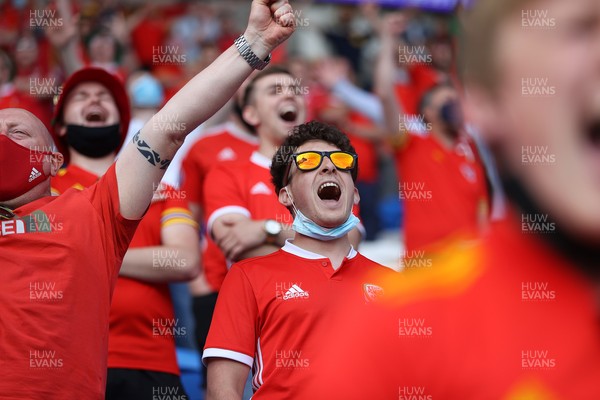 050621 - Wales v Albania - International Friendly - Wales fans enjoy being back at the stadium