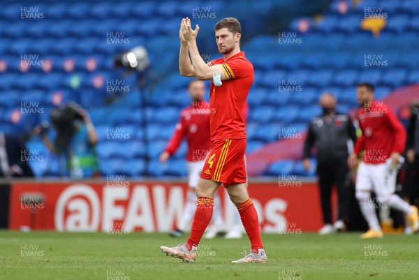 050621 - Wales v Albania - International Friendly - Ben Davies of Wales thanks the fans after the game