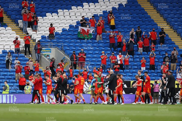 050621 - Wales v Albania - International Friendly - Wales thank the fans after the game