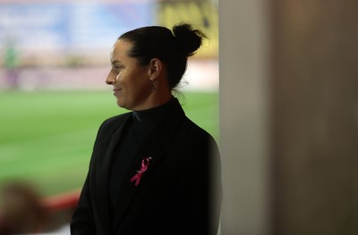 131026 - Wales Women v Albania Women - 2027 FIFA Womens World Cup qualifying play-off semi-final - Wales Manager Rhian Wilkinson 