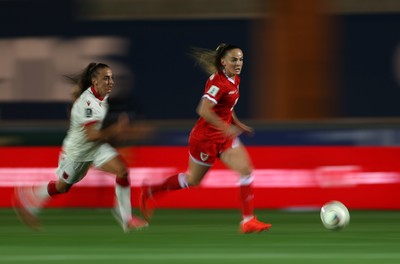 131026 - Wales Women v Albania Women - 2027 FIFA Womens World Cup qualifying play-off semi-final - Lily Woodham of Wales 