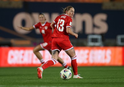 131026 - Wales Women v Albania Women - 2027 FIFA Womens World Cup qualifying play-off semi-final - Rachel Rowe of Wales 