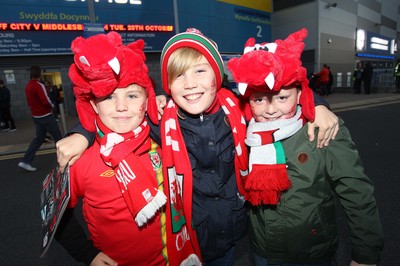 131015 - Wales v Andorra - UEFA European Championship Qualifiers - Fans enjoy the pre match atmosphere