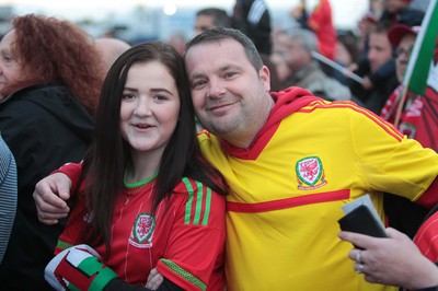 131015 - Wales v Andorra - UEFA European Championship Qualifiers - Fans enjoy the pre match atmosphere