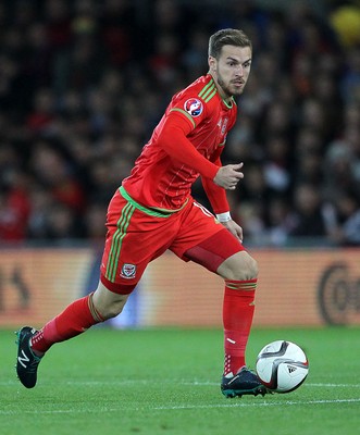 131015 - Wales v Andorra - UEFA European Championship Qualifiers - Aaron Ramsey of Wales