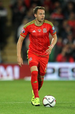131015 - Wales v Andorra - UEFA European Championship Qualifiers - Chris Gunter of Wales