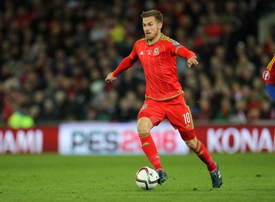 131015 - Wales v Andorra - UEFA European Championship Qualifiers - Aaron Ramsey of Wales