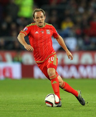 131015 - Wales v Andorra - UEFA European Championship Qualifiers - David Vaughan of Wales