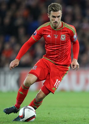 131015 - Wales v Andorra - UEFA European Championship Qualifiers - Aaron Ramsey of Wales